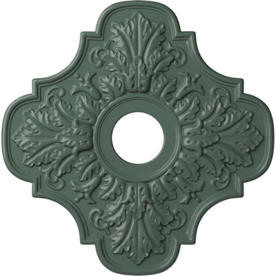 Endurathane Peralta Ceiling Medallion, 17 3/4"OD x 3 3/4"ID x 1"P (Fits Canopies up to 4 5/8"), Hand-Painted Cloud Burst Finish