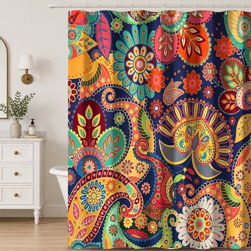 Shower Curtains with Hooks Included