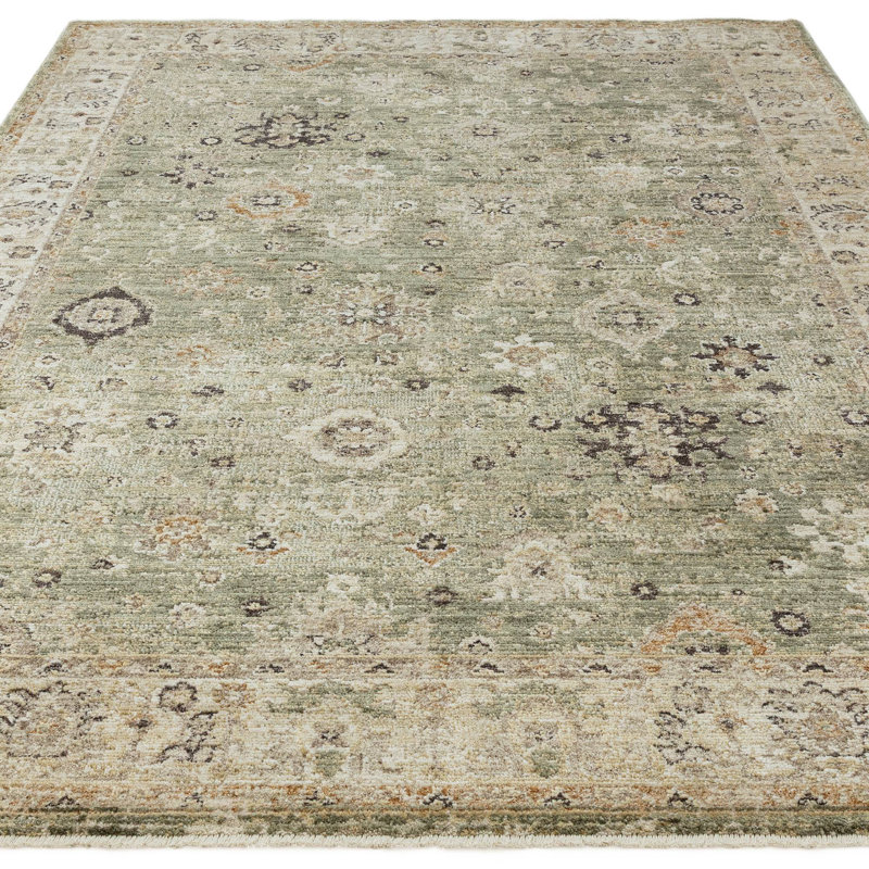 Madeleine Vintage Green Area Rug, Rectangle 160 x 240 cm