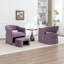 Fauteuil demi-tonneau rembourré avec repose-pieds-738636739