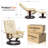 Padang Sidempuan Swivel Recliner, Multi-Position Leisure Chair with Ottoman and Adjustable Back, Faux Leather-1007997606