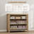 Drawer Tall Dresser, Rattan and Wood Boho Chest of Drawers with Storage for Bedroom, Natural Oak