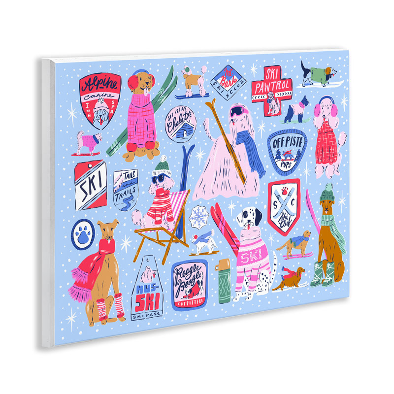 Ski Dogs Composition Wall Plaque, design by Krissy Mast