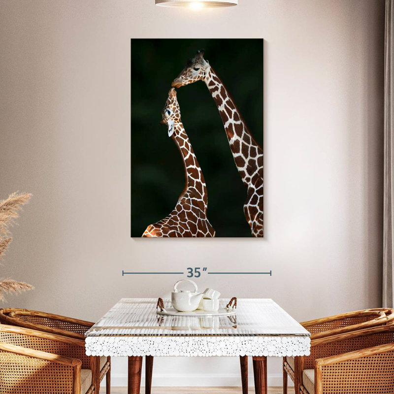 Girafes affectueuses, H 39 po x l 26 po