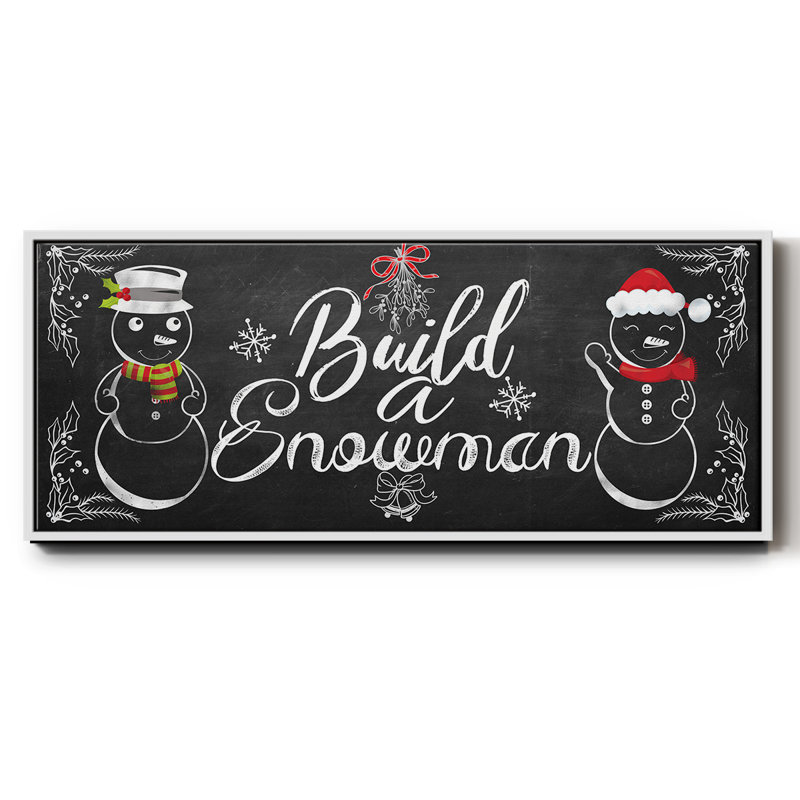 Build a Snowman- Framed Canvas