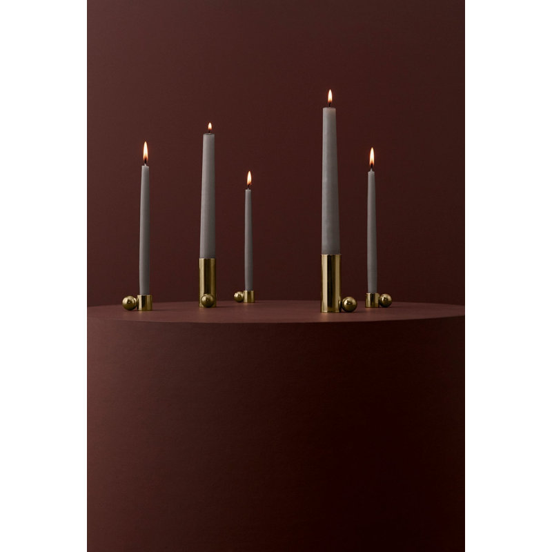 Palloa Stainless Steel Candlestick, 0.79" H x 1.54" W x 0.79" D, Brass