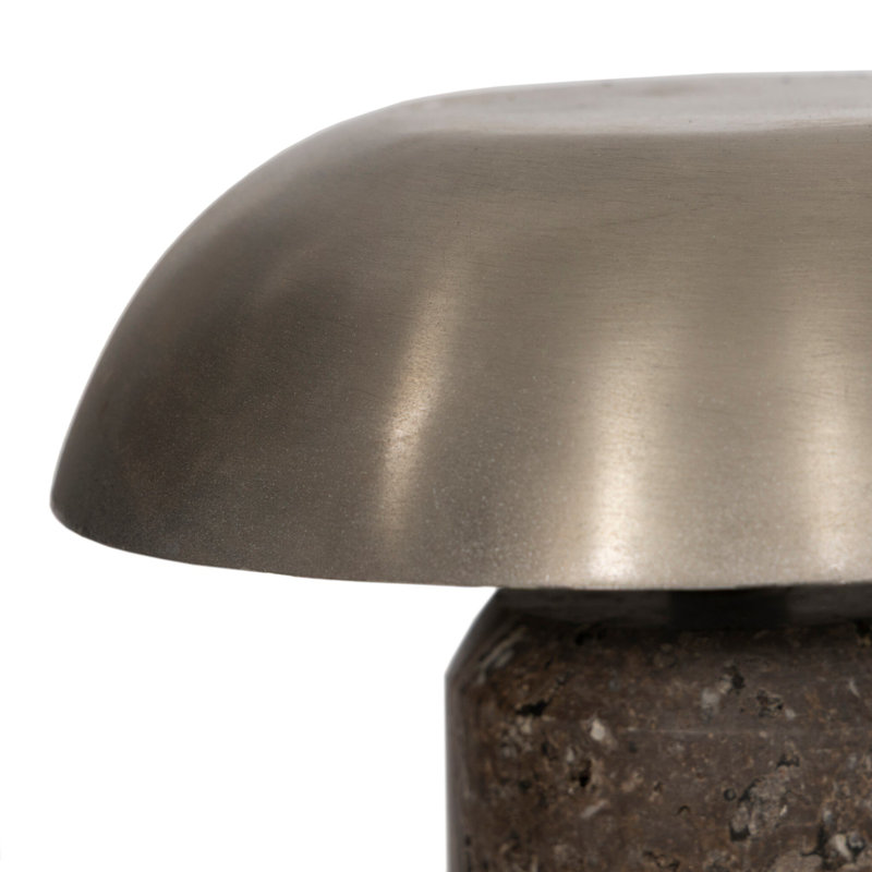 Zana Cordless Table Lamp, Antique Nickel