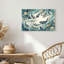 «Blue and Orange Koi Fish and Lotus Flowers», art mural sur toile-690837228