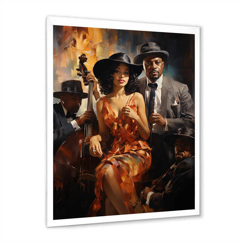 «Bonnibelle Music In Harlems I», reproduction sur toile, H 32 po x l 24 po x P 1 po, Cadre photo blanc