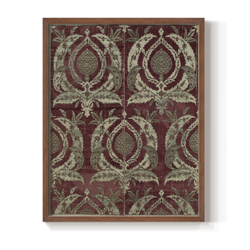 «Vintage Abstract Print Lxxvii» sur, Noyer, H 10 po x l 8 po