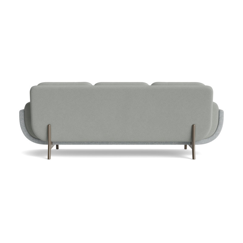 Regatta 100 Sofa, Boucle-Mineral Green/Textured Slub Weave-Sky Blue, Driftwood