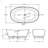65" Solid Surface Soaking Bathtub
