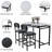 3 Piece Kitchen Dining Table Set for Small Spaces,Apartment,Breakfast