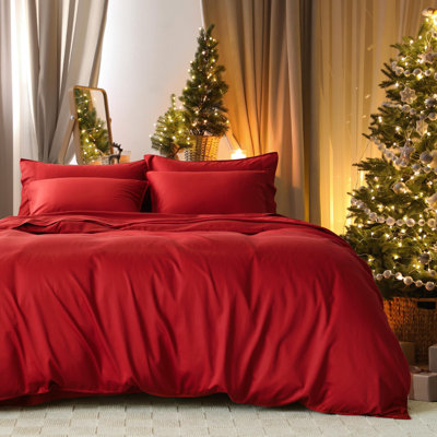 Double Stitch Cotton Tencel Cooling Duvet Cover