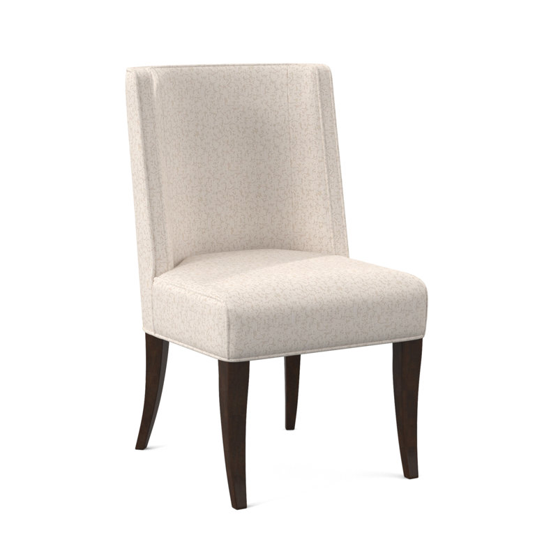 Bandeau Dining Chair, American Walnut, Filigree Ivory 100% Polyester