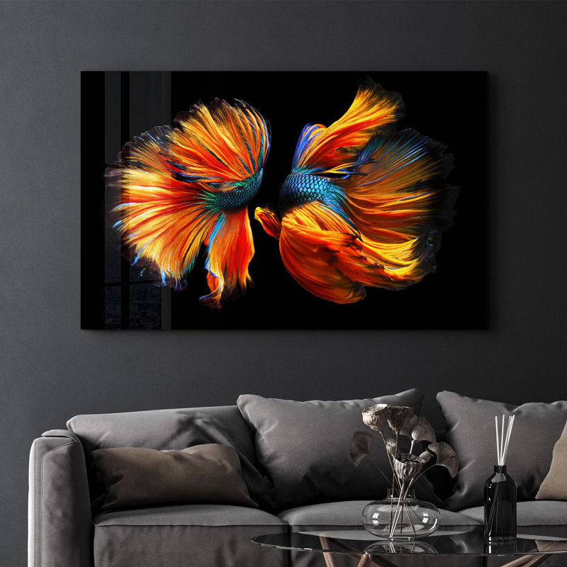 Élégante peinture murale en verre trempé de 13,8 po x 21,7 po | 100% verre trempé, épaisseur: 0,16 pouce | Imprimé UV pour des couleurs éclatantes | Parfait pour la décoration intérieure, le salon et les espaces de bureau