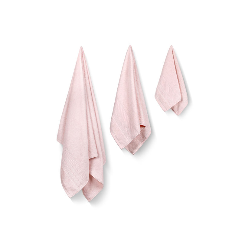 Luxurious 3-Piece Towel Set, Powder Color | 100% Cotton, Bath Towel 35.4 x 59.1 in, Hand Towel 19.7 x 35.4 in, Wash Towel 11.8 x 19.7 in | 450 GSM Soft & Absorbent | Gentle Care, Machine Washable, Perfect for Home & Spa