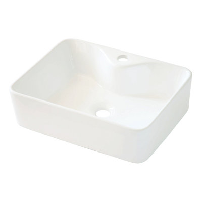 Ceramic Rectangular Vessel Bathroom Sink