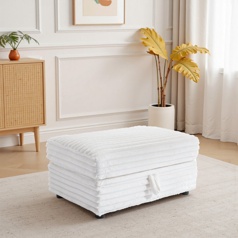 Repose-pieds de rangement Ermia, Chocolat