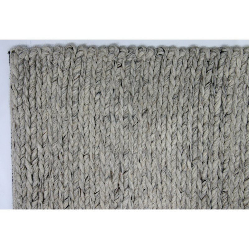 Wool Area Rug in Oatmeal, Rectangle 8'6" x 11'8"