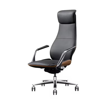 Genuine Leather Executive Office Chair, Real Top Grain Leather Office Chair With High Back, Comfy And Modern For Executive Luxury Desk, Ergonomic With Adjustable Height,reclining-black