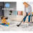 Loom & 5x7 Area Rug, Multi Contemporary For House. Stain-, Non-shedding, Suits Living Room, Bedroom, Dining, Office. Pet-, Easy To Clean, 0.36" Pile, Cotton Back, Home. Stain , Suited Maintenance,