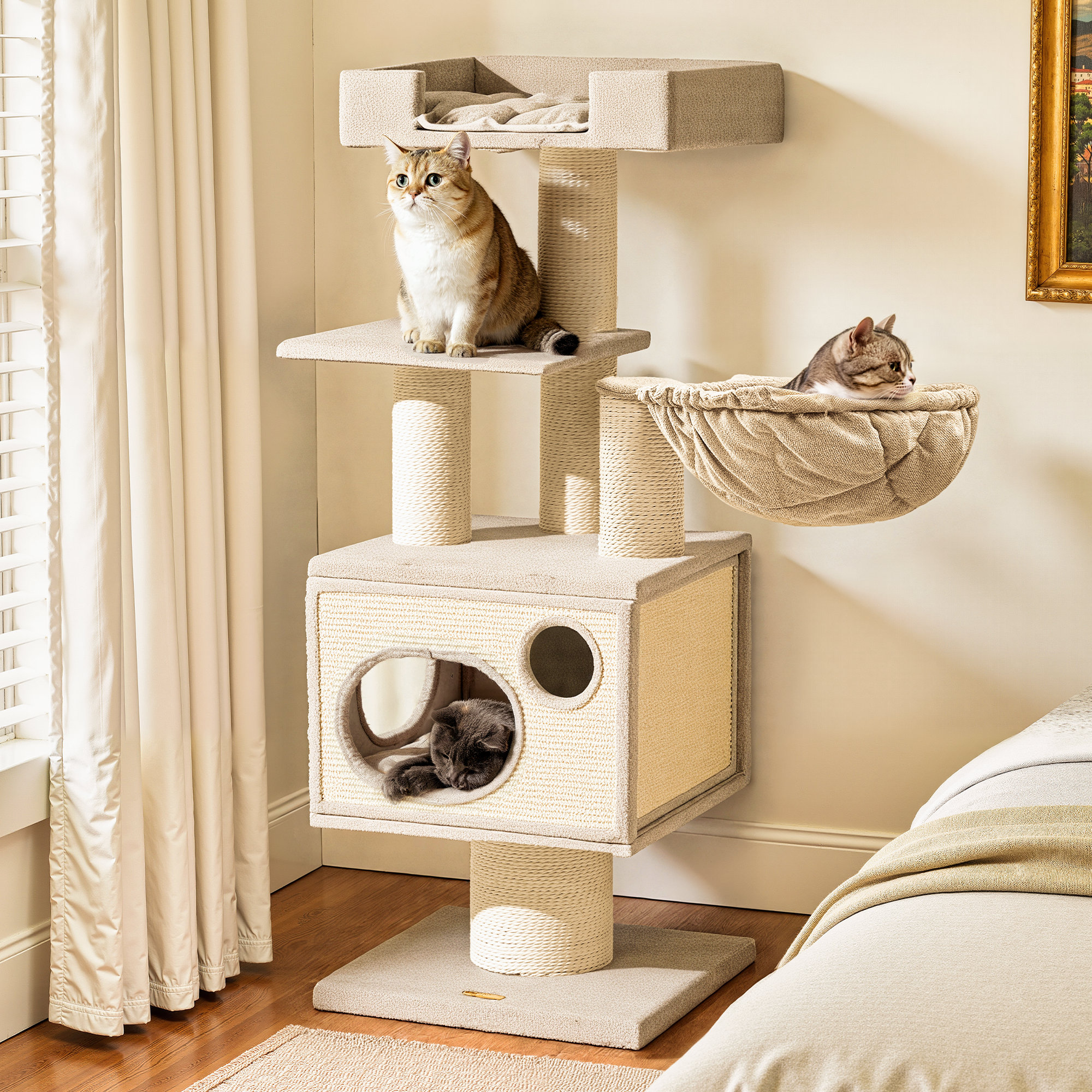 Tucker Murphy Pet™ 48.4”H Modern Cat Tree for Large Cats&MaineCoon & Reviews | Wayfair