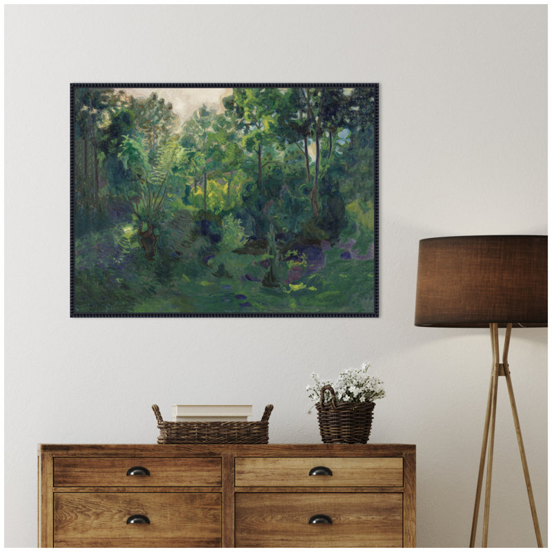 «Wooded Landscape 1900 Thorvald Erichsen» par Nostalgia Prints, reproduction d'art sur toile encadrée