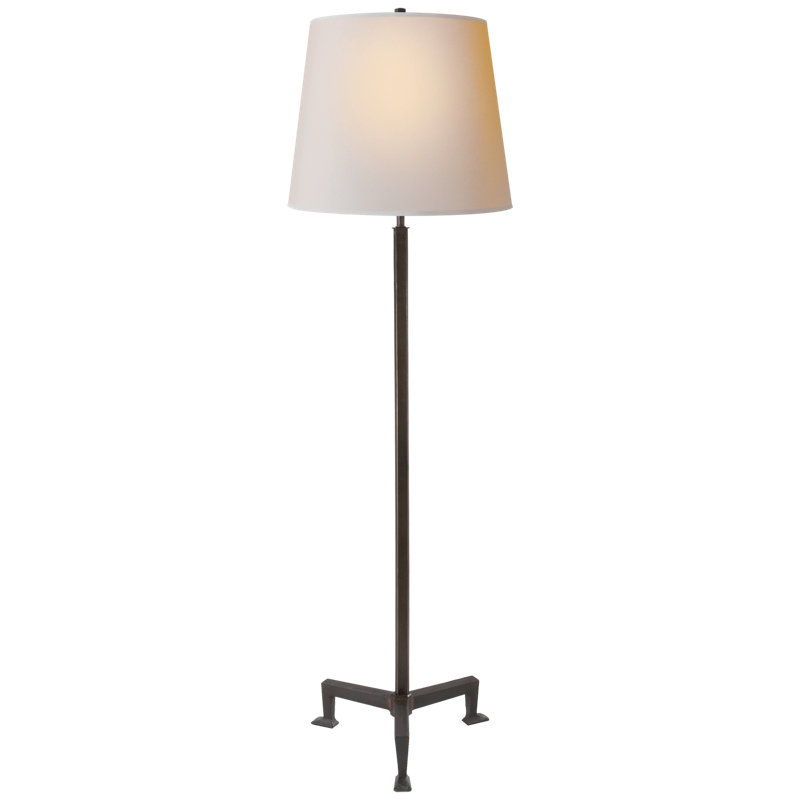 Thomas O'Brien Parish Floor Lamp, Aged Iron, Fabric