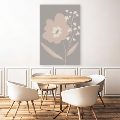 Soft Blush Botanicals Abstract Delicate Minimalist Flower Nature Wall Art