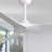 52 Inch Indoor Ceiling Fan Without Light, 6 Speeds Reversible Dc Motor, 3 Abs Blade Ceiling Fan White For Bedroom