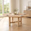 Table de salle à manger extensible Farmhouse - Table ovale de 47 à 63 po avec finition grain de bois naturel-129908358