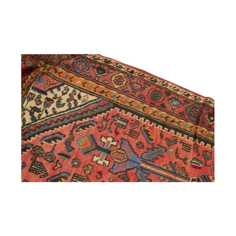 Hand-Knotted High-Quality Red/Blue Runner