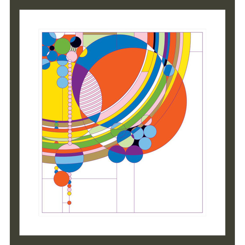 «March Ballons» par Frank Lloyd Wright - reproduction d'art encadrée, H 25,59 po x l 23,5 po