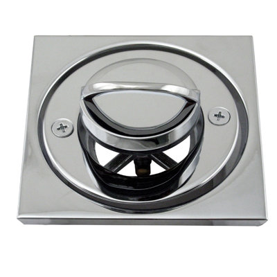 3-9/16" Roman Bathtub Drain Trim with U-Shaped Flip Up Pull Handle and 4-1/4" Tile Square