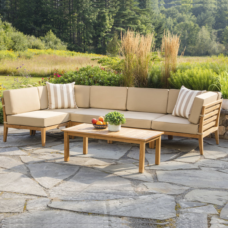 Krinden Outdoor Teak Conversation Set