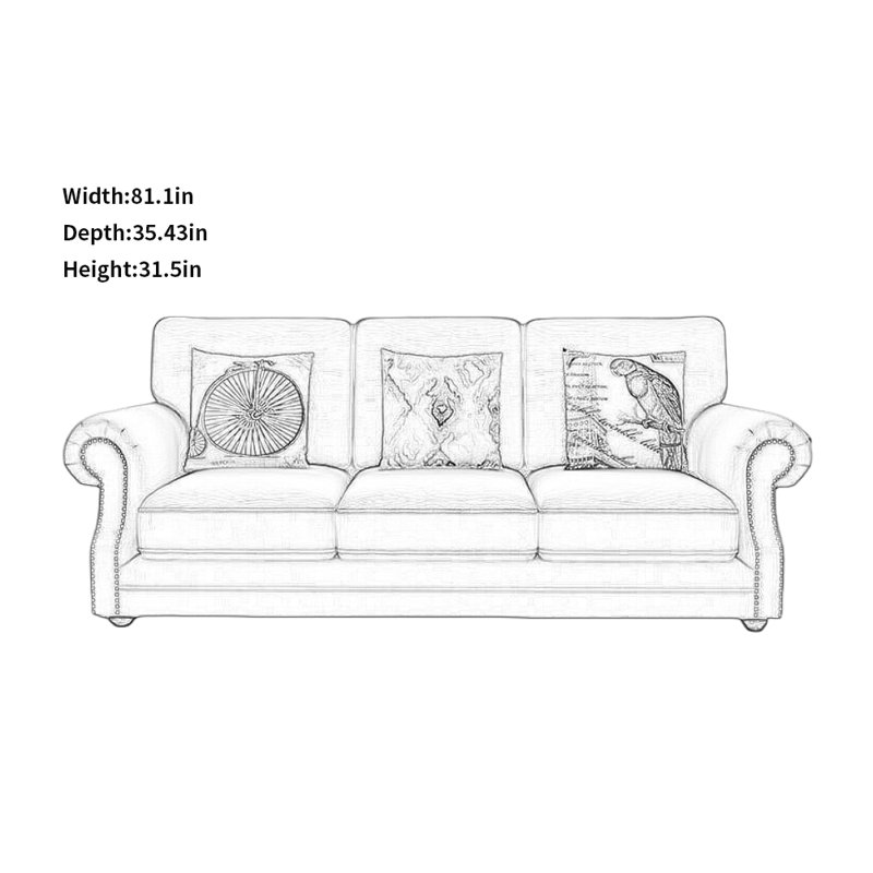 Retro Creative Fabric Sofa, Green