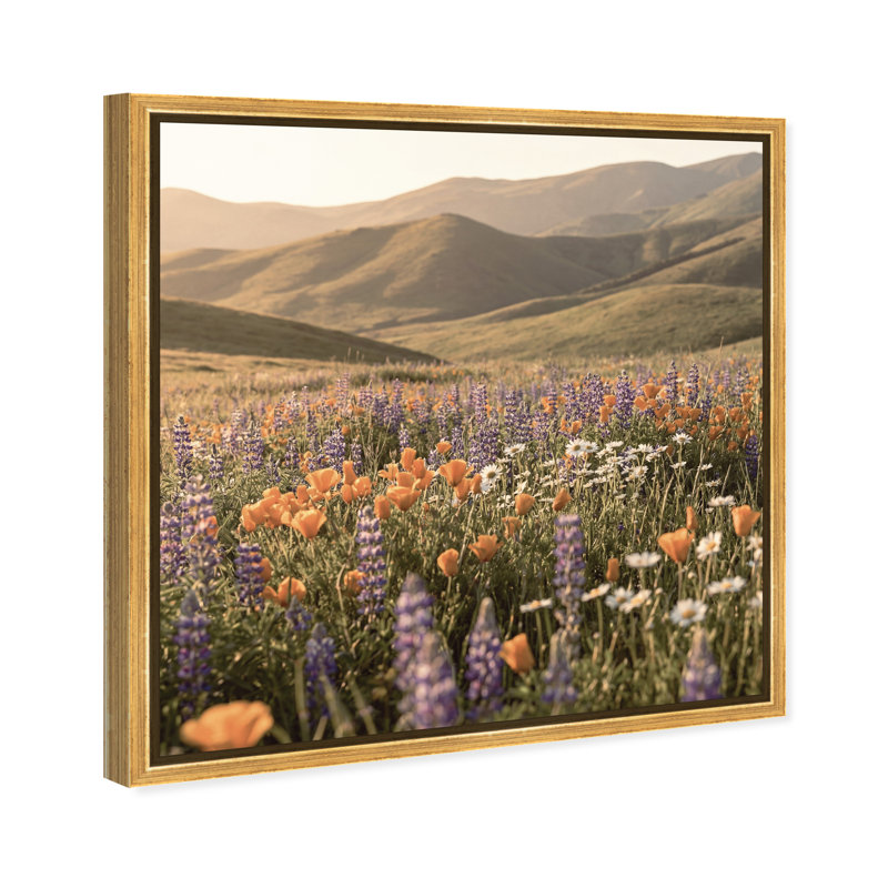 Lavender Hill Print by Oliver Gal, 17" H x 17" W, Gold Floater Frame