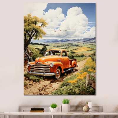 Camionnette jaune Kanesaty - Golden Fields II - impression
