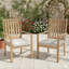 Ensemble de 2 chaises de patio en aluminium toutes saisons de 23 pouces avec finition kaki d'aspect bois-2140937114