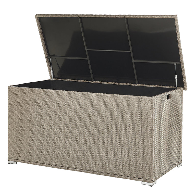 Rebrilliant Wicker Decorative Bin, Taupe