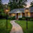 21.5" Modern Black Outdoor Post Lantern