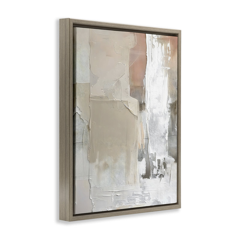 Subtle Abstract Floating Frame, design by Riley B, Montalcino Elm Floater Frame, 21" H x 17" W