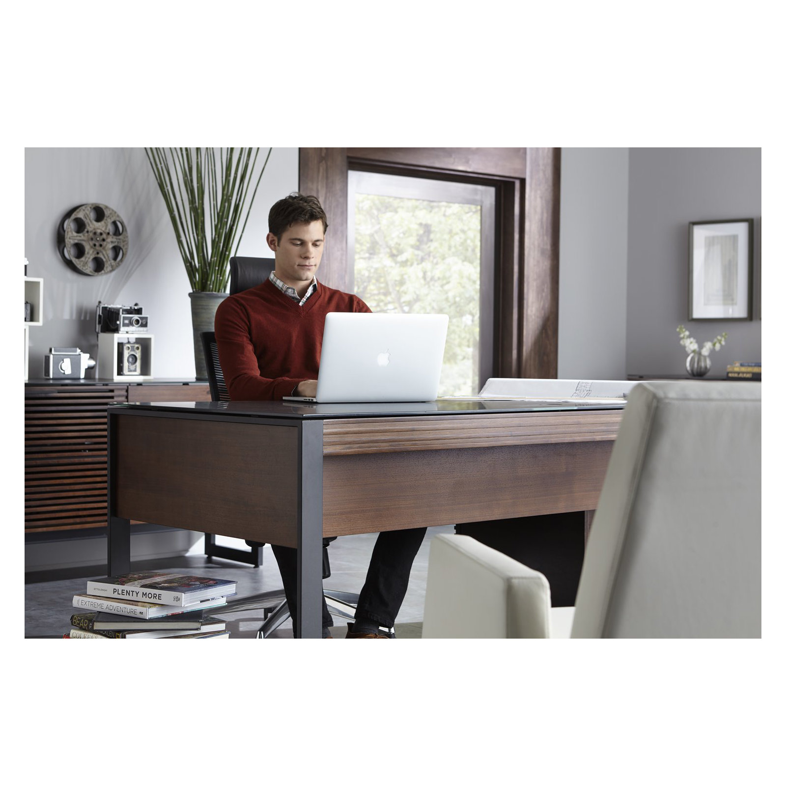 Corridor Writing Desk, Chocolate Stained Walnut