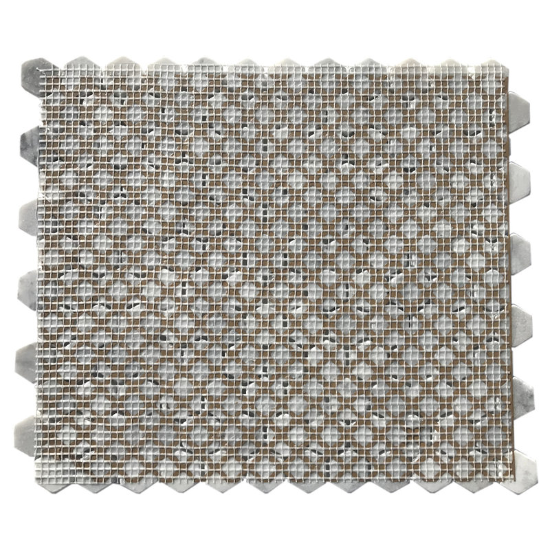 Carrara 1" x 1" Marble Honeycomb Mosaic Wall Tile
