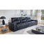Fauteuil inclinable électrique sans gravité en cuir véritable noir-1018875418