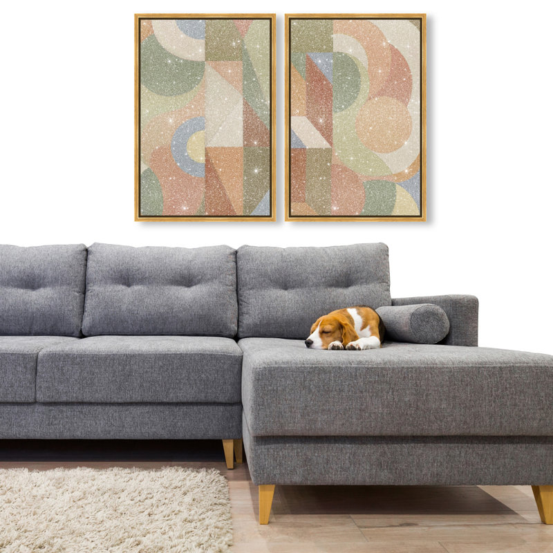 Adore You Set Set by Oliver Gal, 74"H x 50"W, Gold Floater Frame