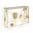 Lenssen Gold Finish Peony And Ginkgo Console Table With Mirror Top