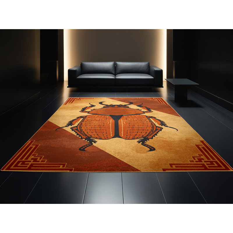 Tapis oriental doux et moelleux de style oriental Dylan - reliure brun clair, 2 x 5