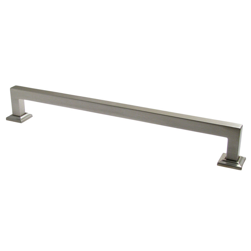 Poignée barre 9 po Center to Center, Nickel satiné, 11"